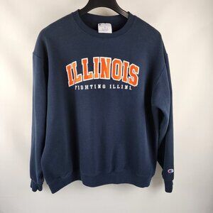 Champion Sweatshirt Mens XL Blue Athleticwear University of Illinois Pullover